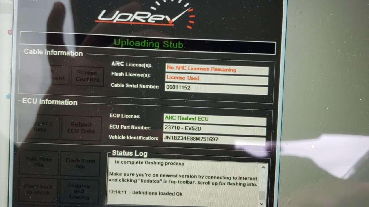 how to reflash with uprev 350z