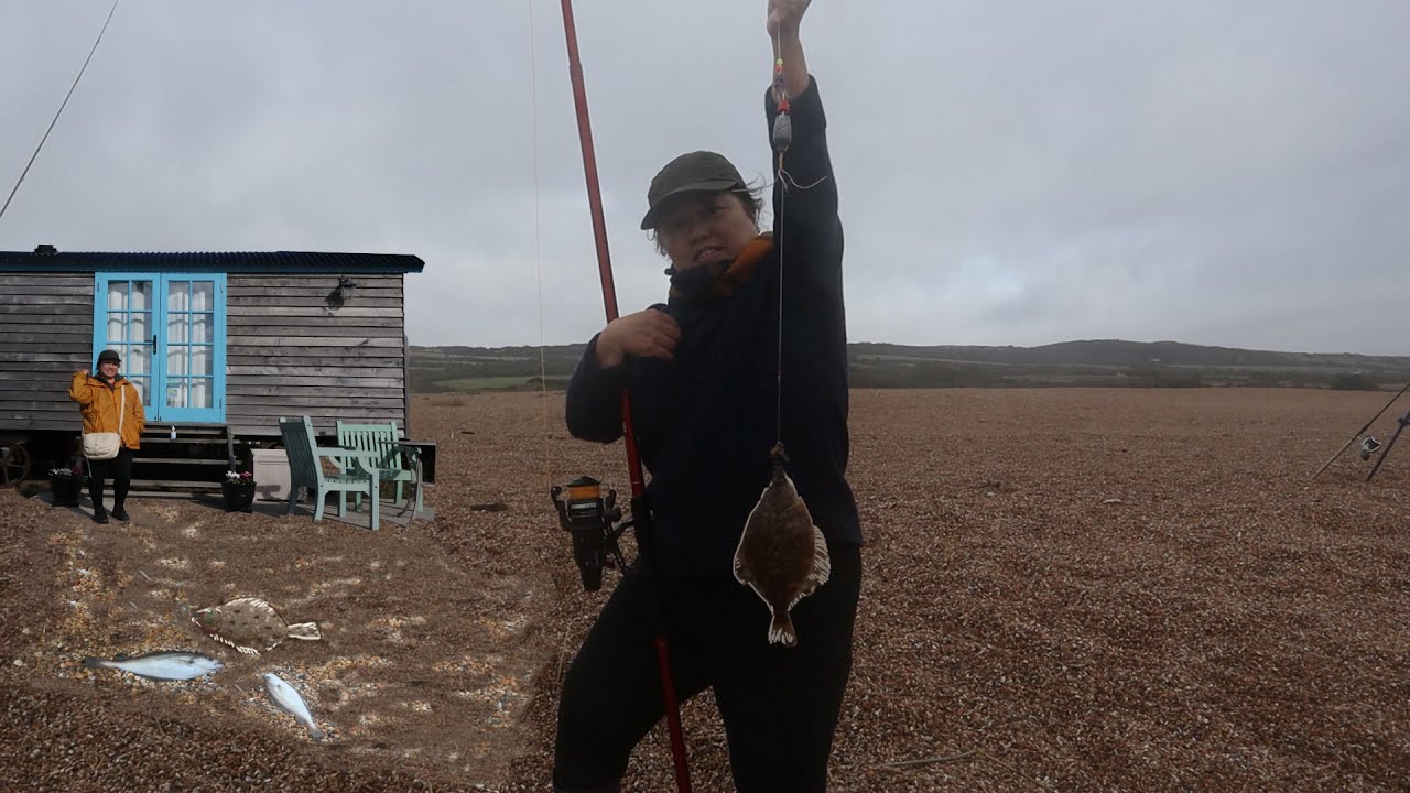 Sea Fishing from a Shepherd's Hut - Dorset Chesil Beach