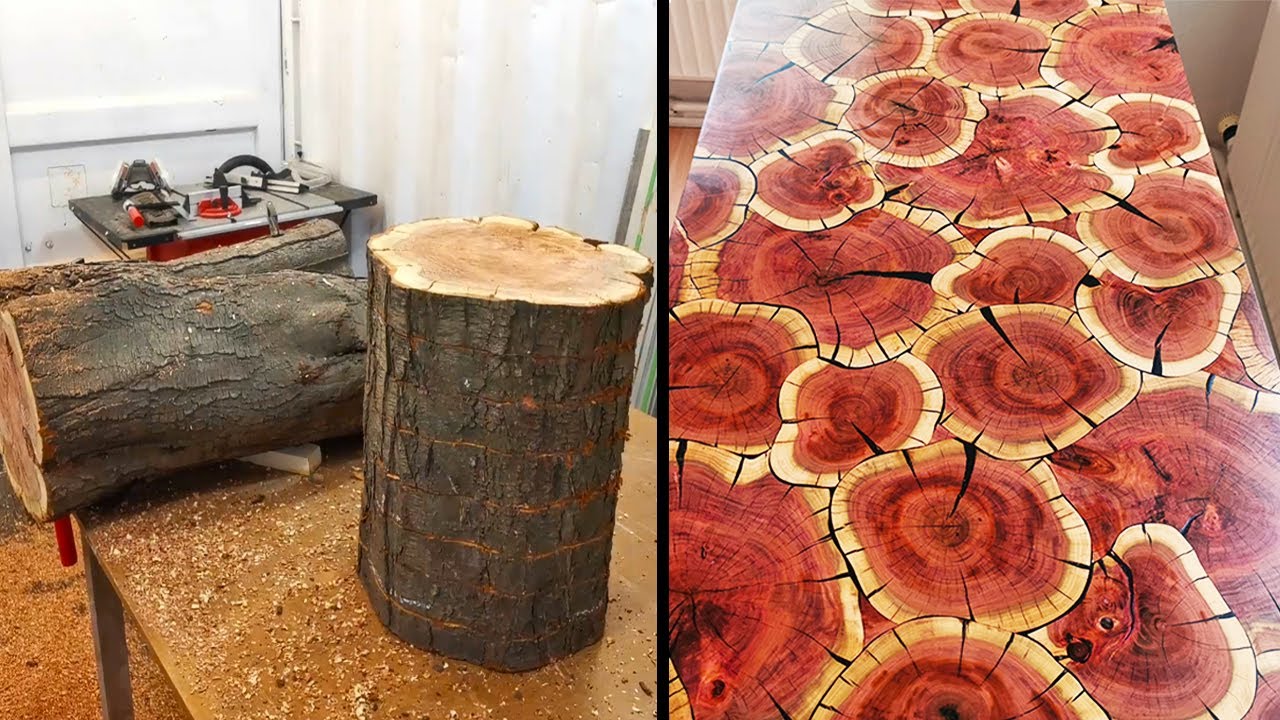 DIY standing DESK from a Plum TREE and Epoxy
