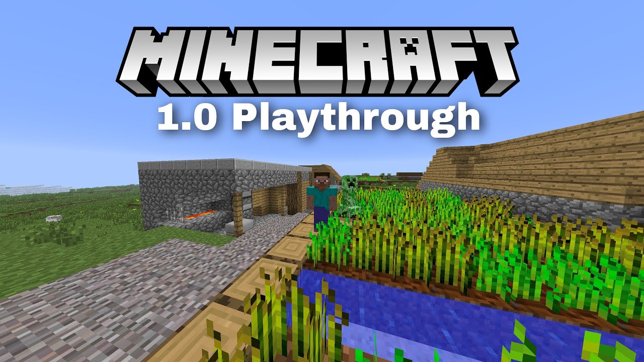 Beating Minecraft 1.0 (Playthrough)