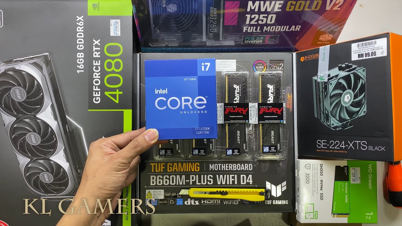 intel Core i7 12700K ASUS TUF GAMING B660M-PLUS WiFi D4 RTX4080 Ventus 3X NZXT H7 Gaming PC Build
