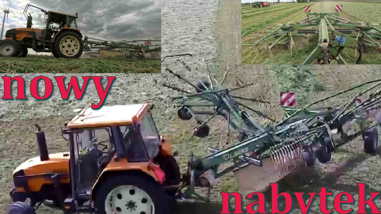 nowy nabytek zgrabiarka krone swadro 800/26 + renaut ceres 330