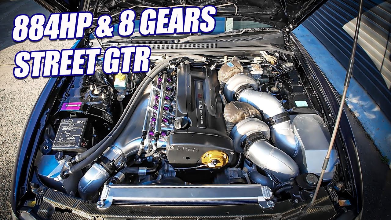 8 Speed Twin Xona EMtron Turbolamik HPR Powered Nissan R33 GTR