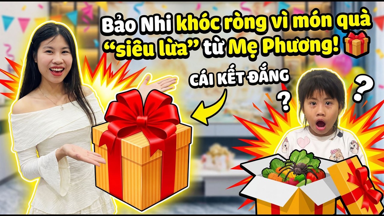 Bảo Nhi khóc ròng vì món quà 