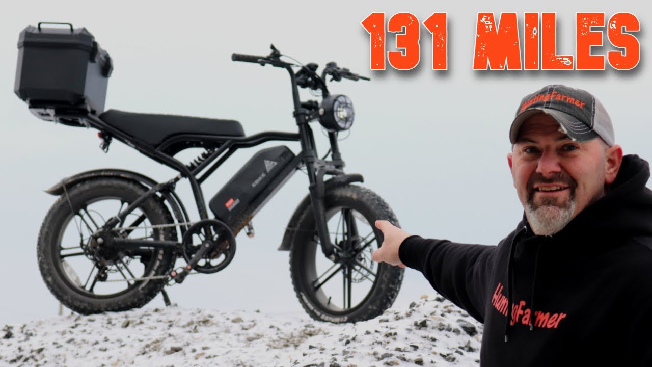 Дедушка проехал на этом 130 миль! Электровелосипед TST R002 в стиле мопеда, протестирован HUNTING...
