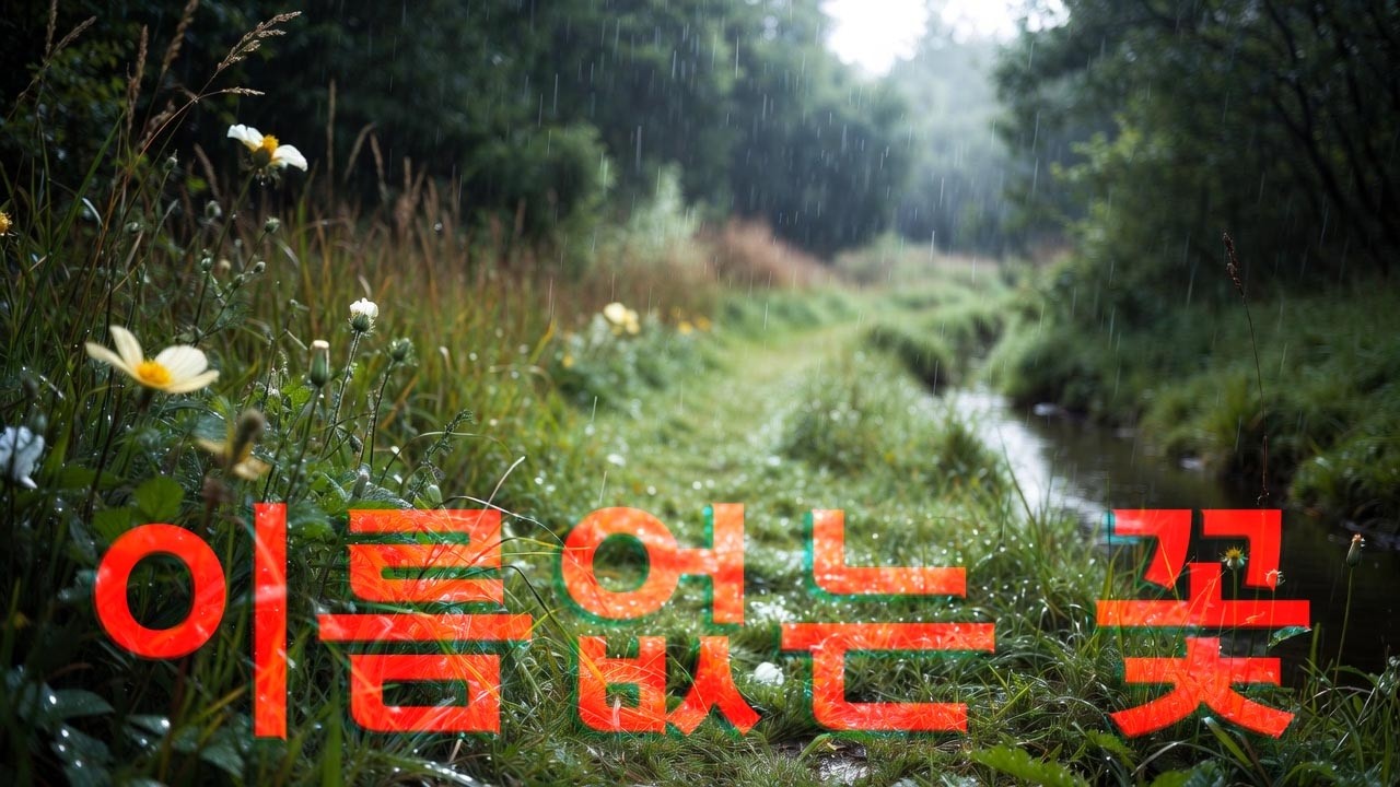들꽃-V3 | 찬 비가 오는데 | 외로이 핀 꽃이여