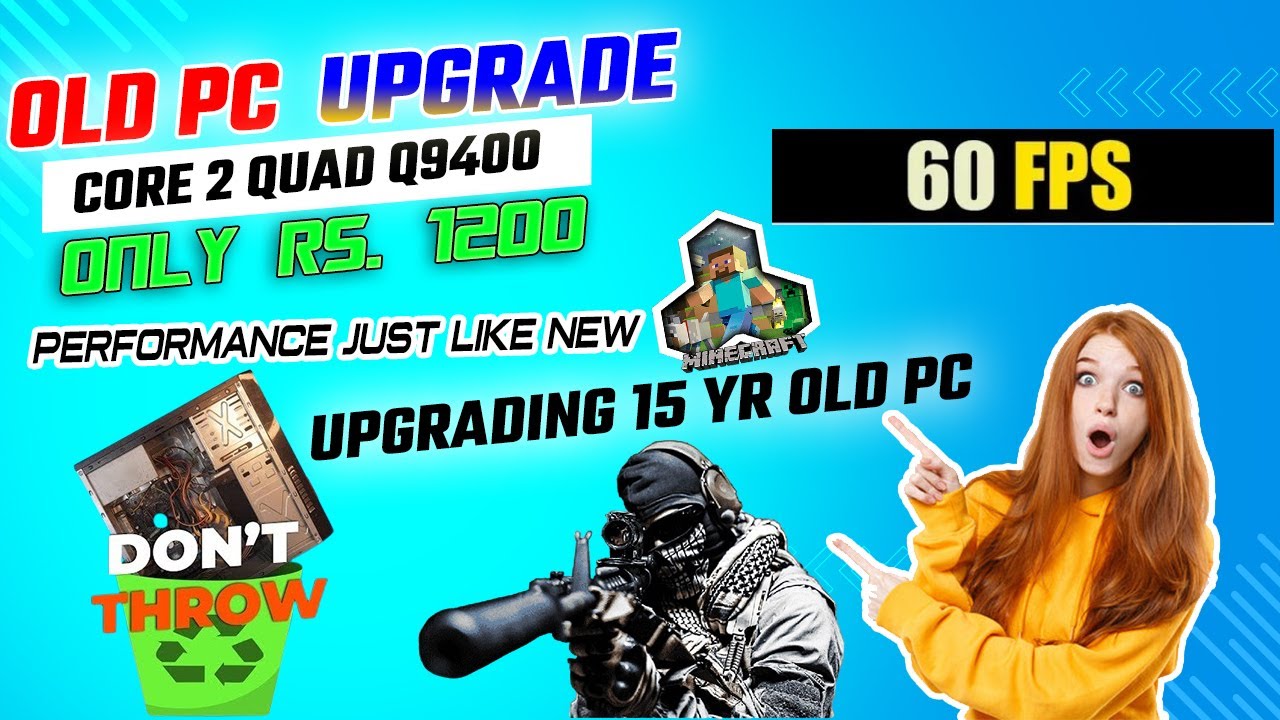 Only 1200/- Rs | OLD PC Upgrade | Core 2 Quad Q9400 Like New PC