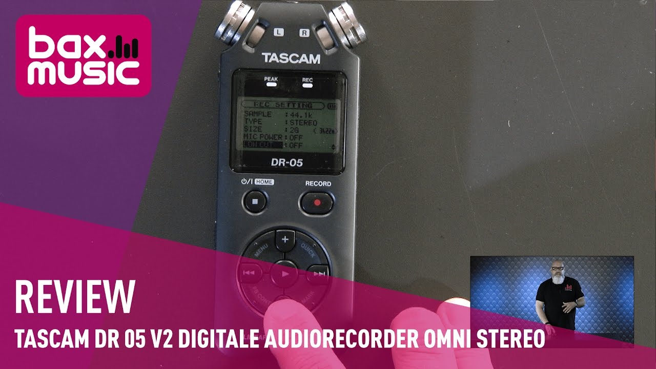 Tascam DR 05 V2 Digitale Audiorecorder Omni Stereo Review | Bax Music