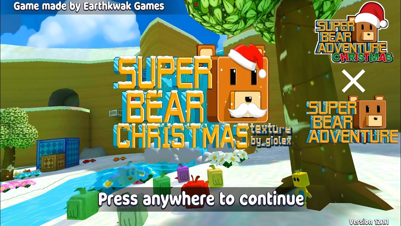 New Update Christmas Map Unblock Minecraft Texture  Super Bear Adventure Gameplay Walkthrough 
