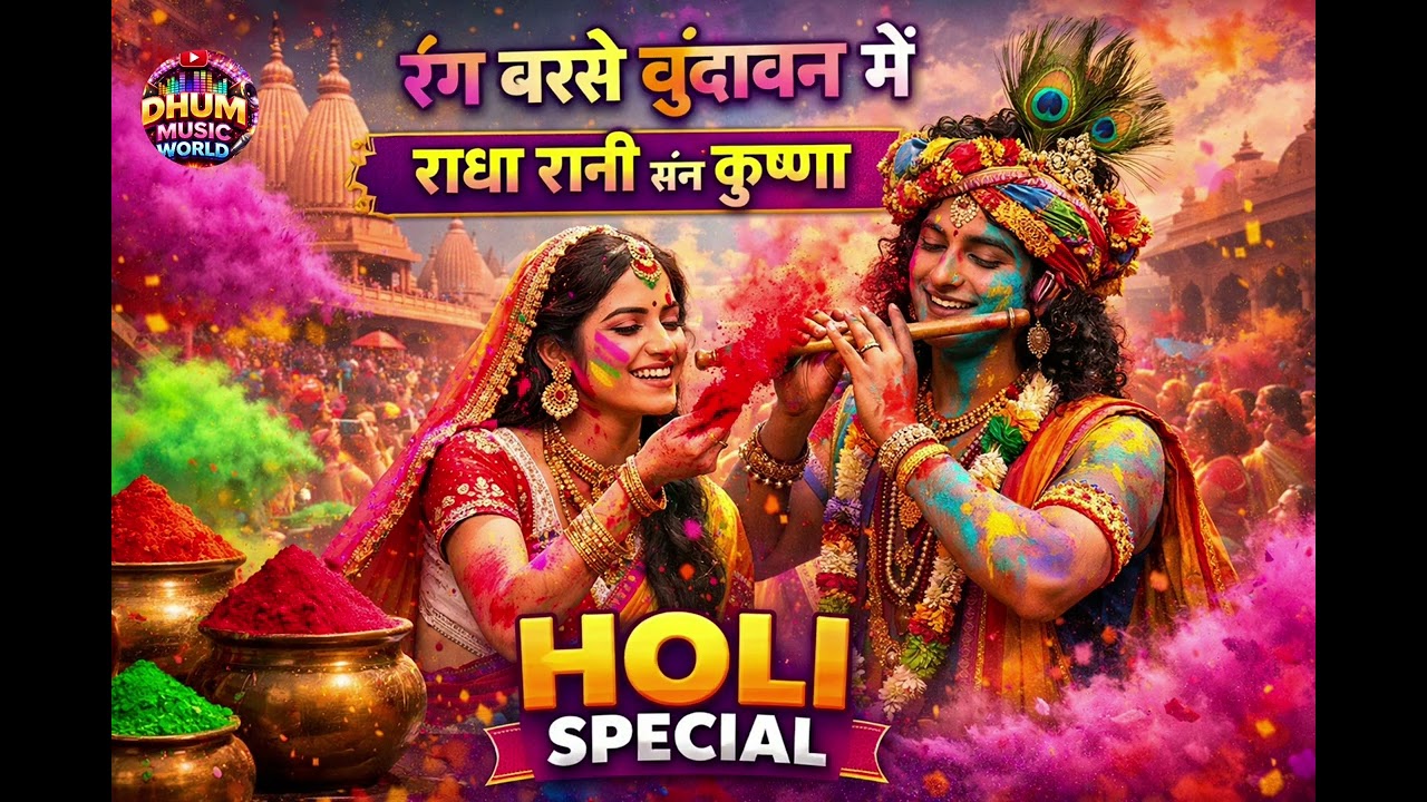 श्याम रंग में रंगी राधा ❤️ | रंग बरसे वृंदावन में | सुपरहिट होली भजन 2026  Bhajan trending holi song