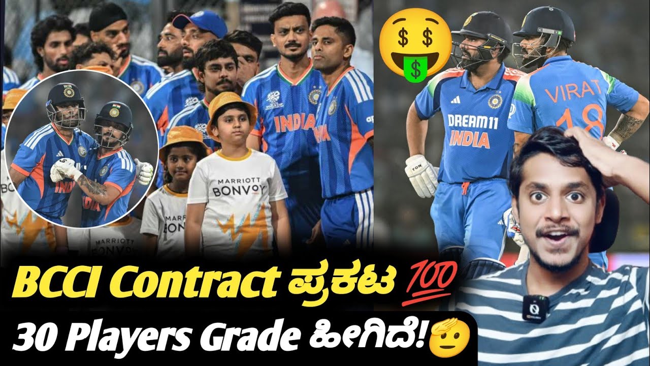 BCCI's central contract list for 2025-26 review Kannada|Virat Kohli and Rohit Sharma in contract