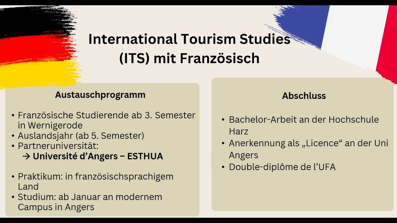 Etudes de Tourisme et de journalisme en franco-allemand