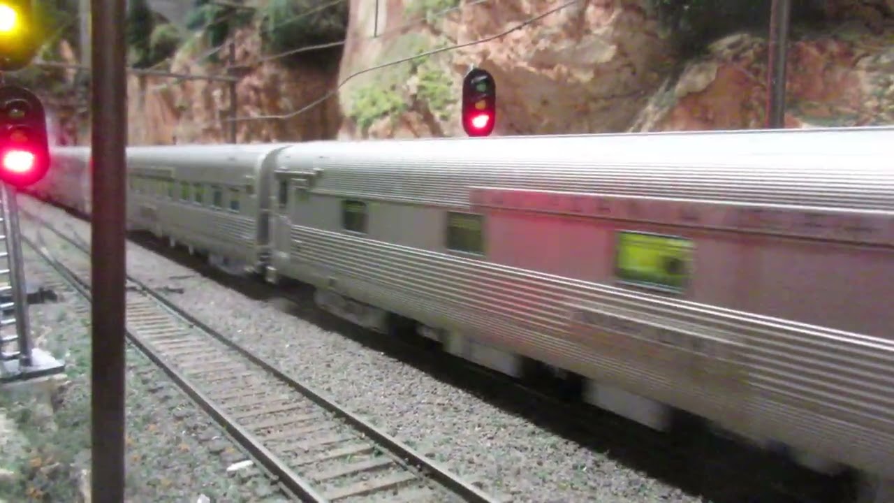 Great Northern Railway: Burlington F 3 A B A Zephyr 15 car passenger train at Marias pass