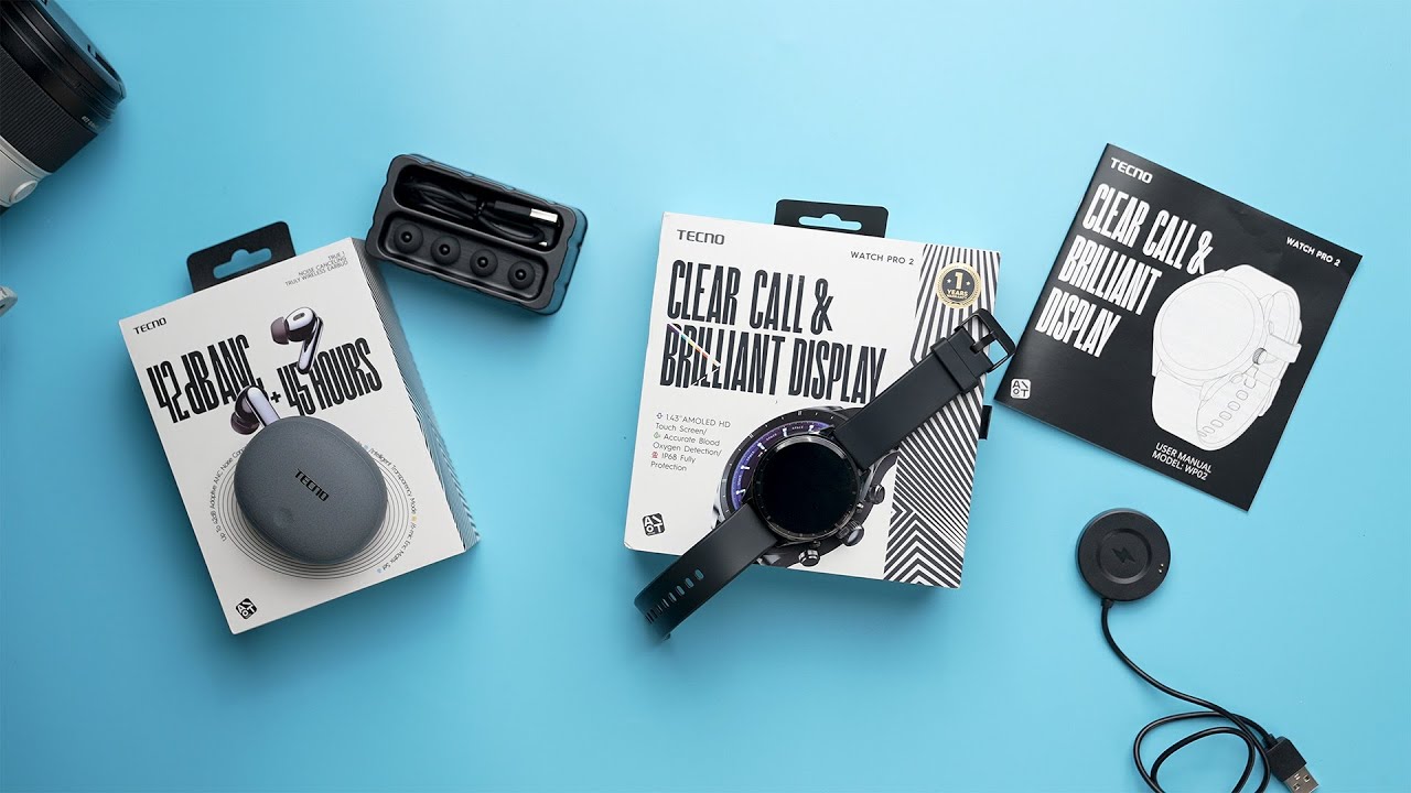 Tecno True 1 Earbuds & Watch 2 Pro Unboxing ASMR ✨