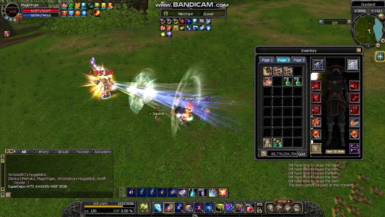 Silkroad Thief vs. Trader and Hunter Job War 120 Lv