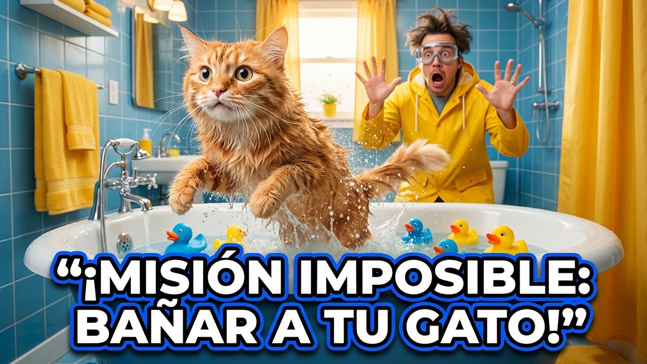 Mi gato me atacó durante el baño y esto pasó