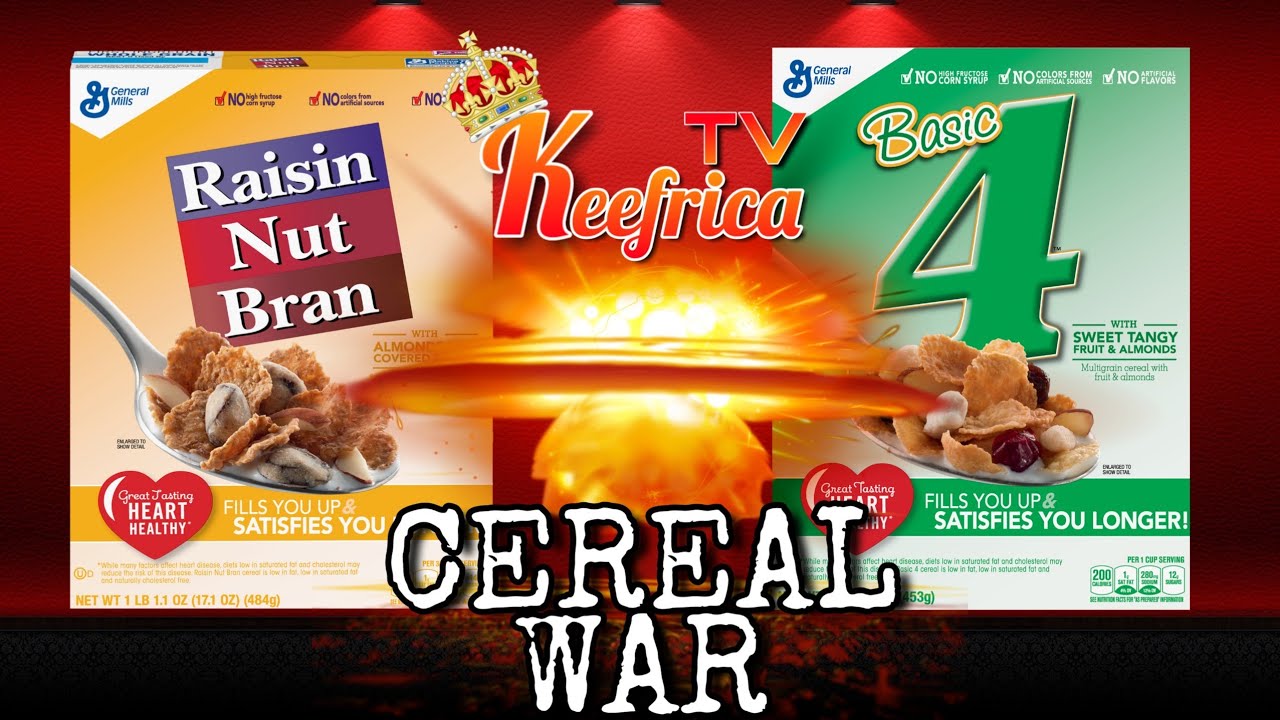Basic 4 Cereal VS Raisin Nut Bran Cereal | CEREAL WAR | KEEFRICA TV E35