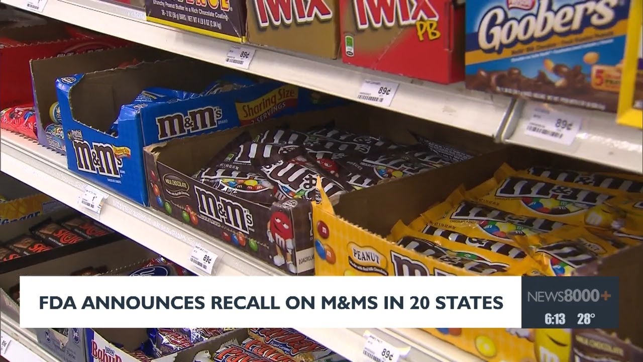 FDA announces recall on M&M's in 20 states