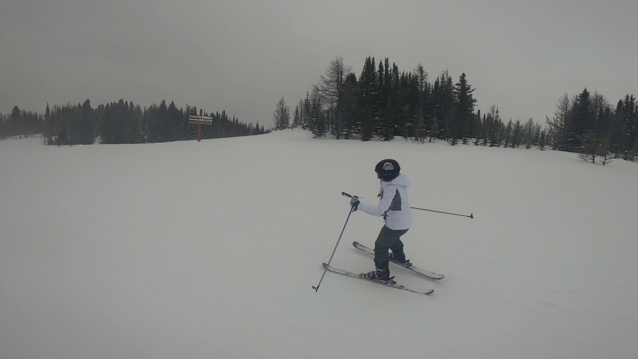 Meadow park [Green Run] - Sunshine Village Banff - March 28 - Wind Warning