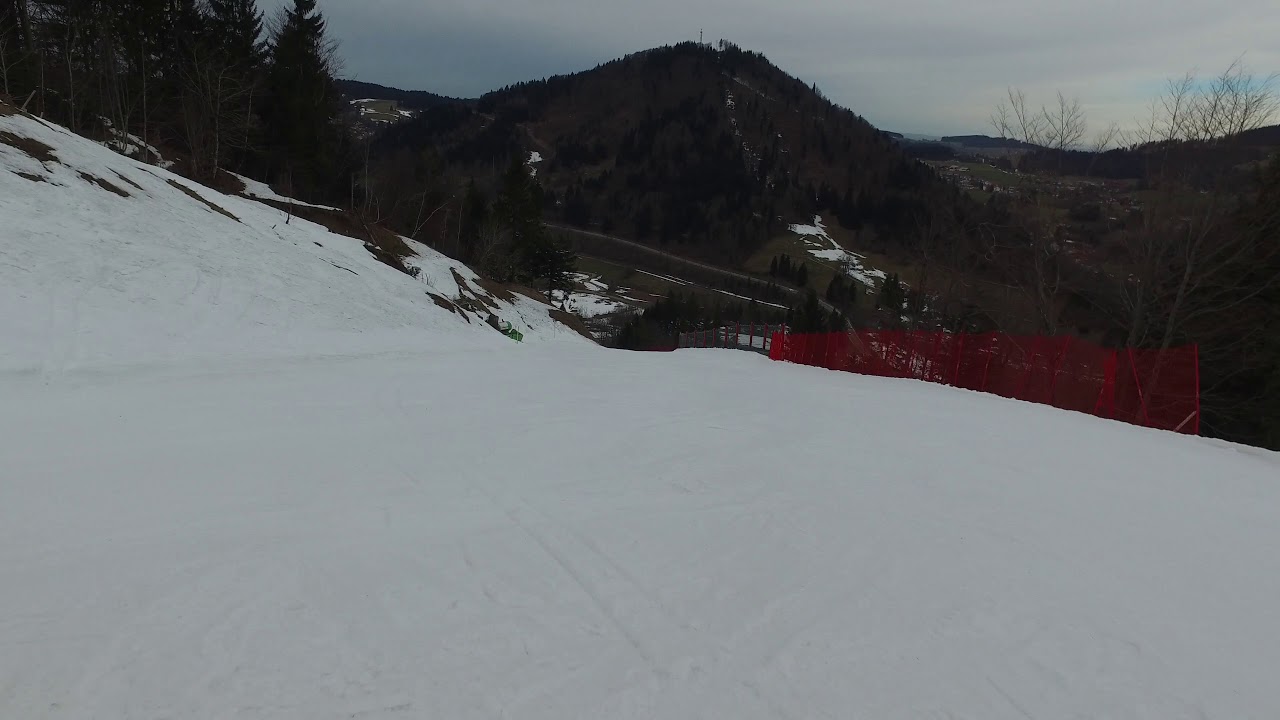 Hündle Skifahren - Frühjahrsabfahrt bei Oberstaufen