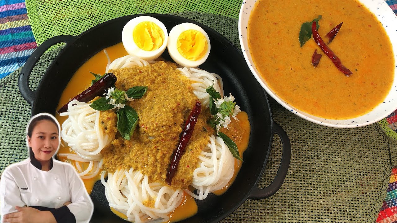 Southern Thai Dishes•Thai Fish Curry • Nam Ya Ka-Ti •How to make Thai Curry Paste |ThaiChef Food