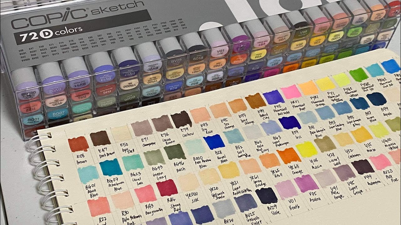 Copic Sketch Set D 72 Swatches