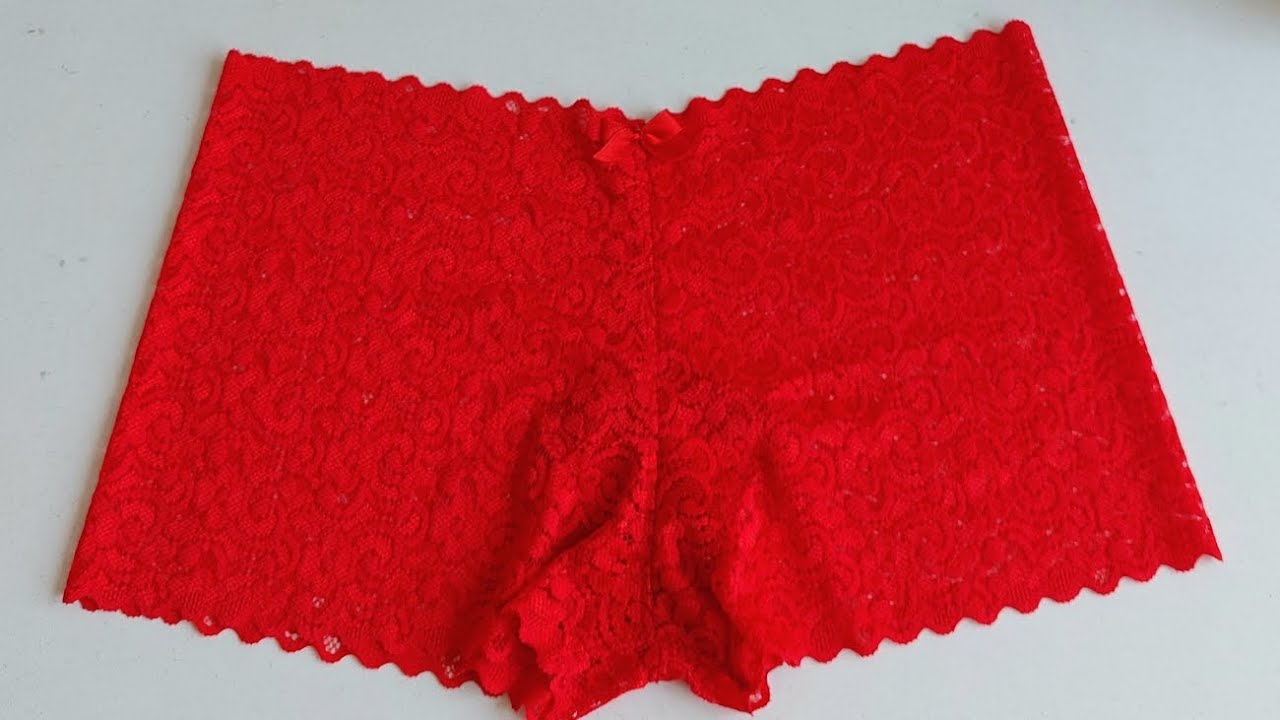 Boxer de encaje  #costura #boxer #lencería #ropainterior #tutorial #sewing #lengerie #parati #diy 