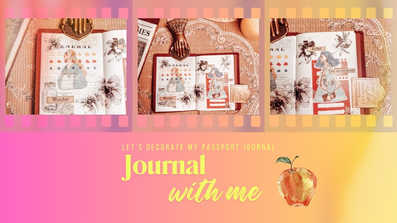 ASMR | Decorating My Passport-Size Journal | Cozy & Minimal Journal With Me | #notalkingasmr  nobgm 