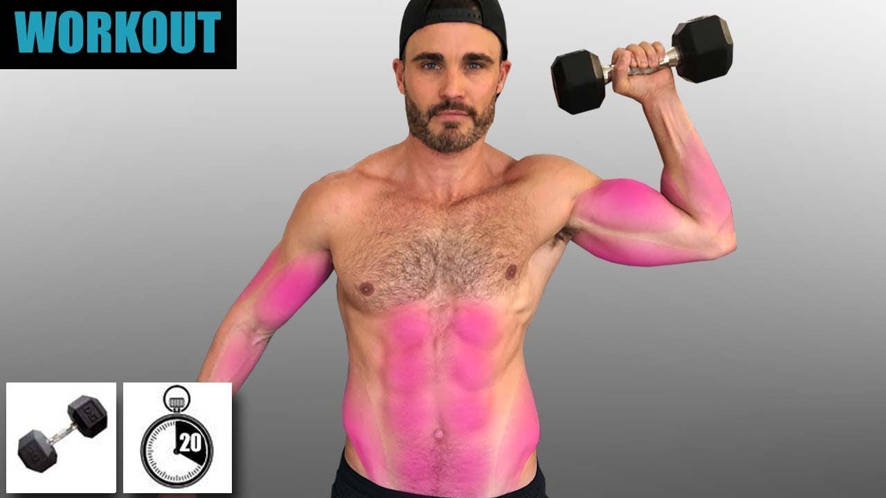 ARM AND AB WORKOUT USING ONLY ONE DUMBBELL
