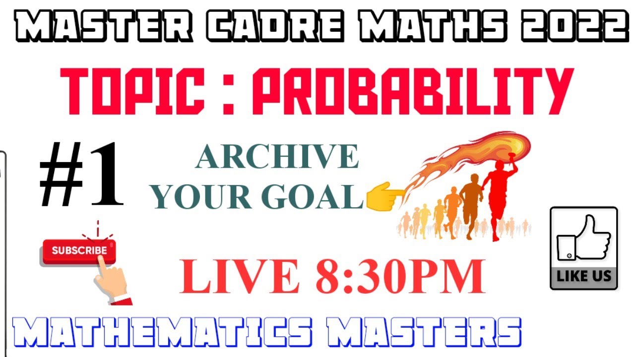 #1|| MASTER CADRE MATHS 2022 || PROBABILITY || #mathematicsmasters #mastercadre #mastercadre2022