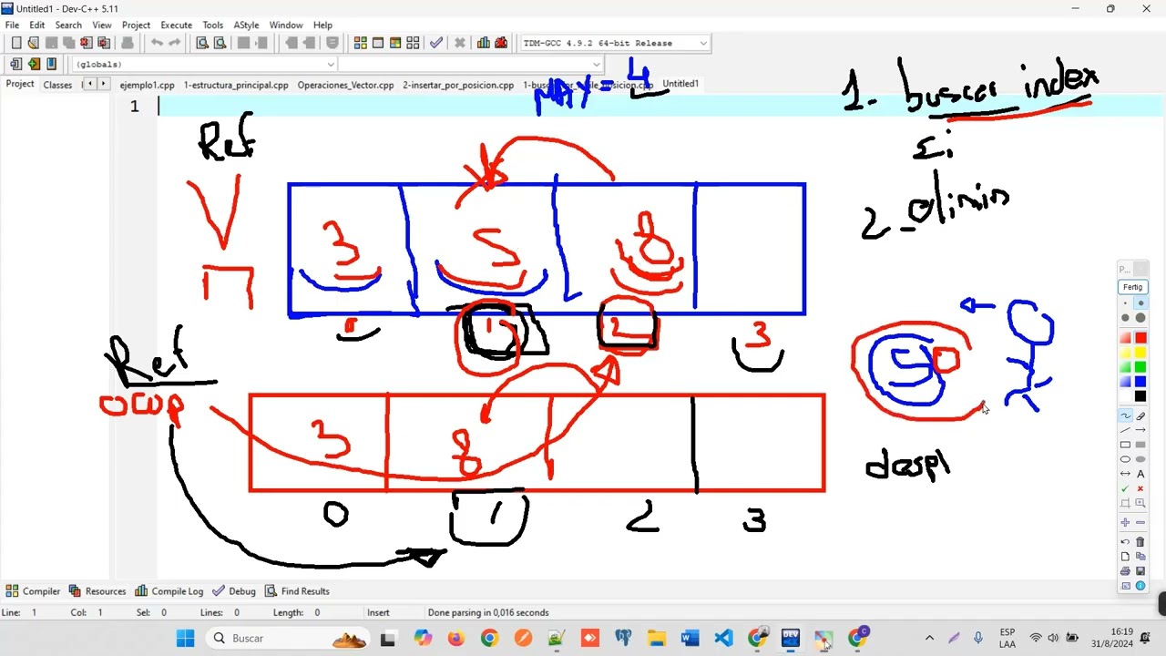C++ - vectores o array - explicacion funcion eliminar