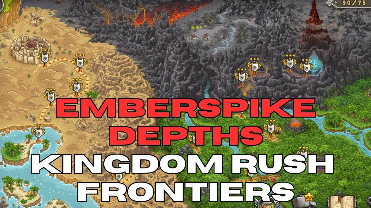 How To Easy Emberspike Depths Level in Kingdom Rush Frontiers Campaign How To Beat Game with 3 Stars