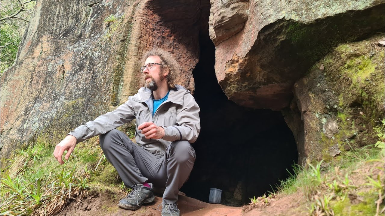 Walk to Wallace's cave (Braveheart) to make coffee! near Roslyn Chapel, Scotland