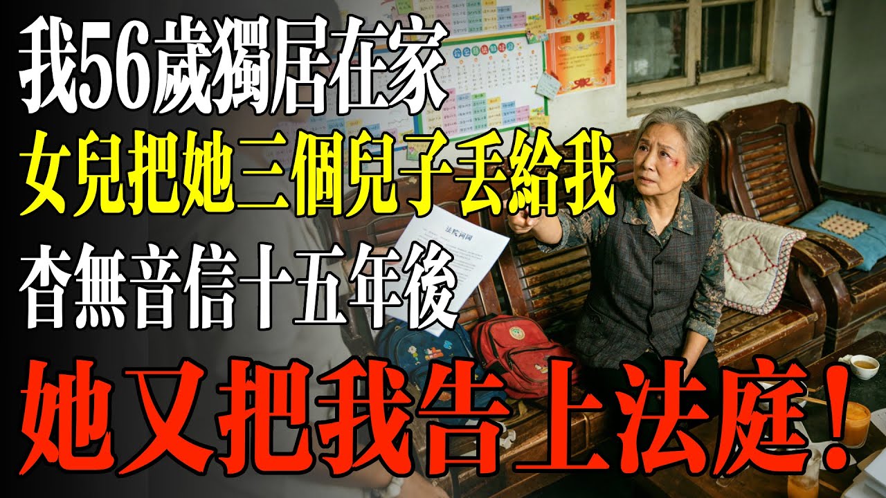 我56歲獨居在家，女兒把她三個兒子丟給我，杳無音信十五年後，她又把我告上法庭！#幸福 #人生 #故事 #老年 #退休後 #情感 #人生感悟 #養生 #哲理 #老年生活