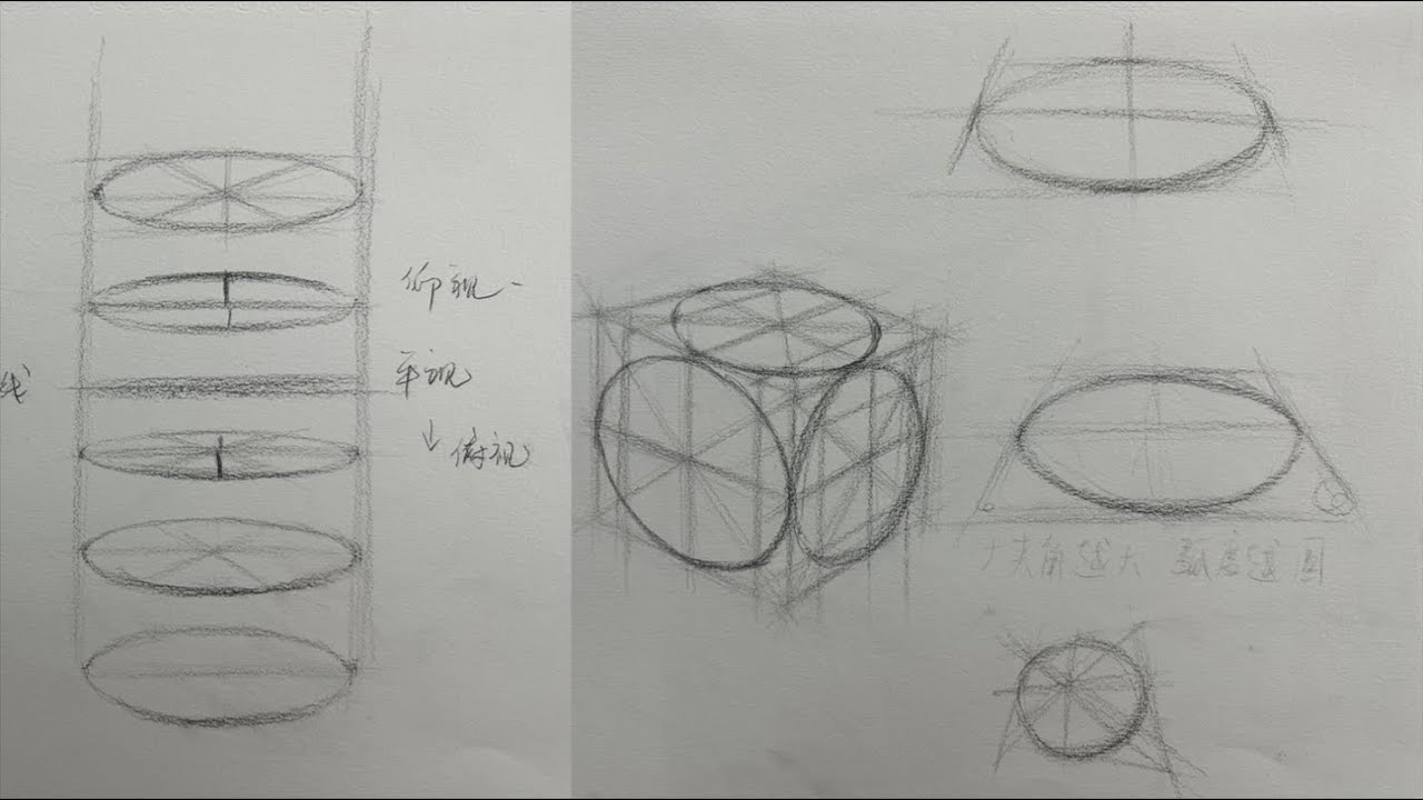【素描教程】救命！终于知道为什么以前画圆老是画不圆，看完这个视频绝对值了！