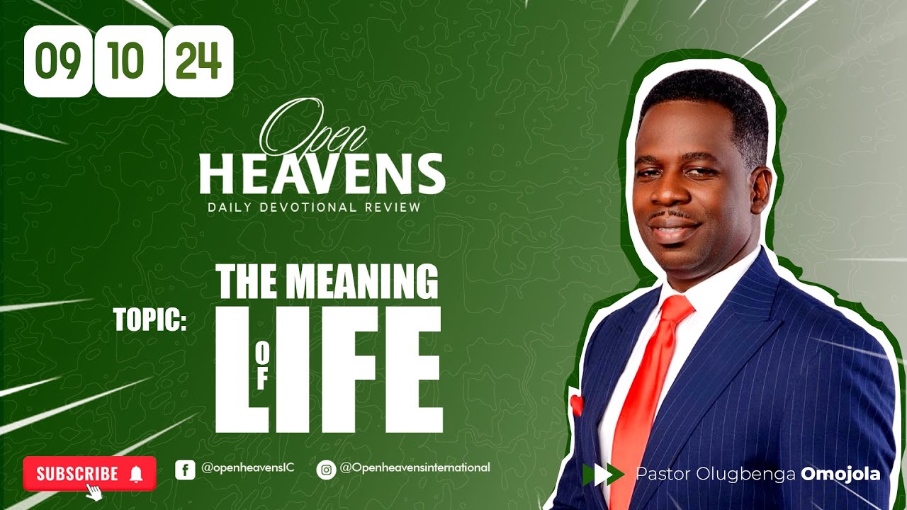 Open Heavens Devotion for today 09-10-2024