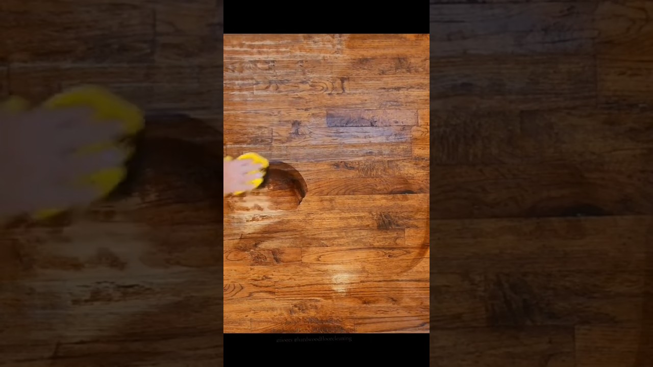 Hardwood Floor Repair: Localized area stain touch up and color correction. 