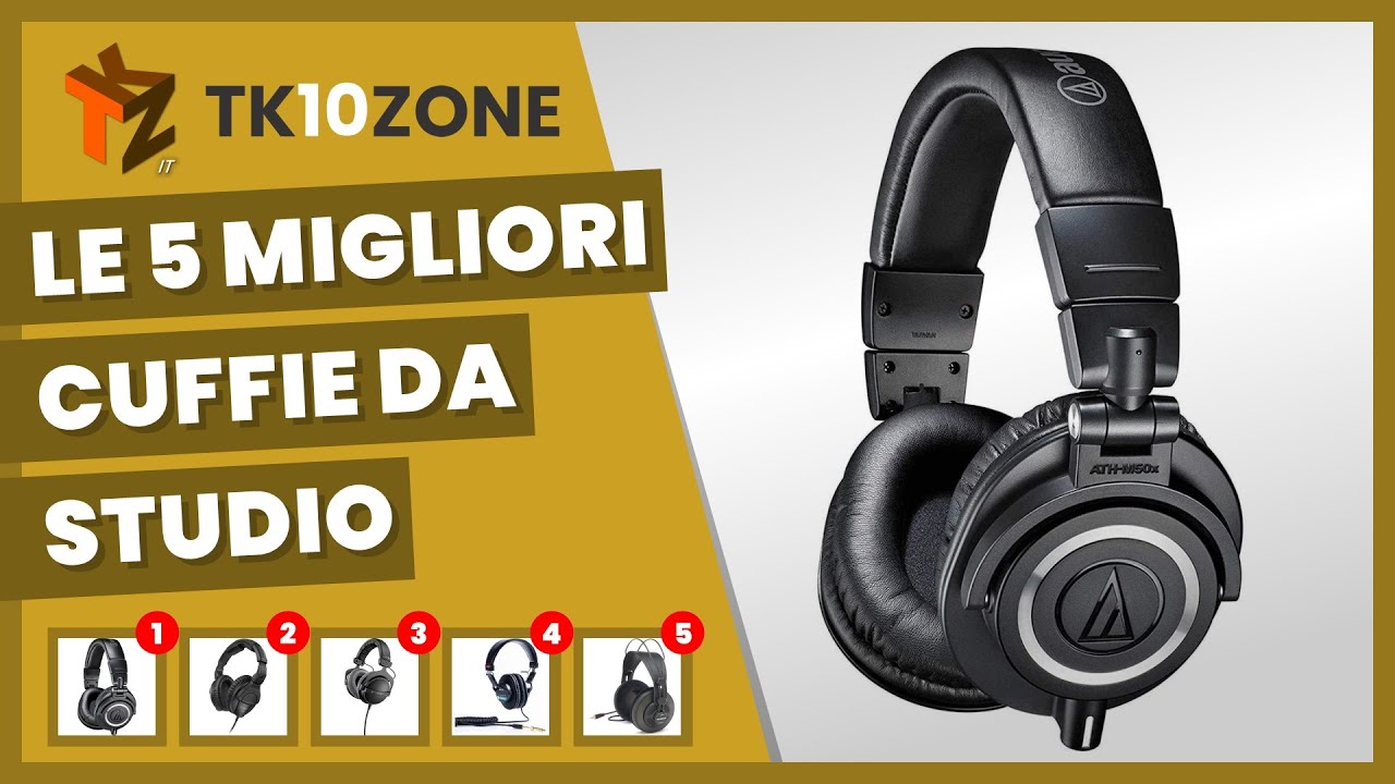 Le 5 migliori cuffie da studio