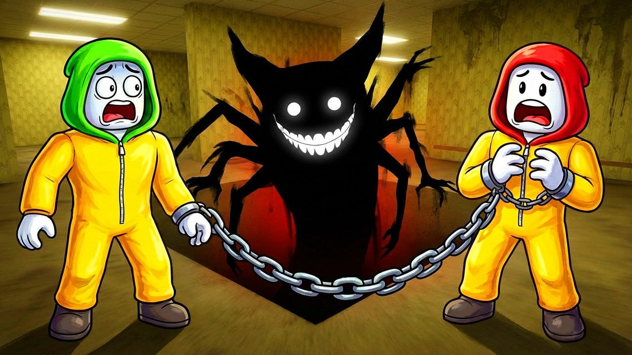 JJ & Mikey got CHAINED TOGETHER in the BACKROOMS?! (Maizen Roblox)