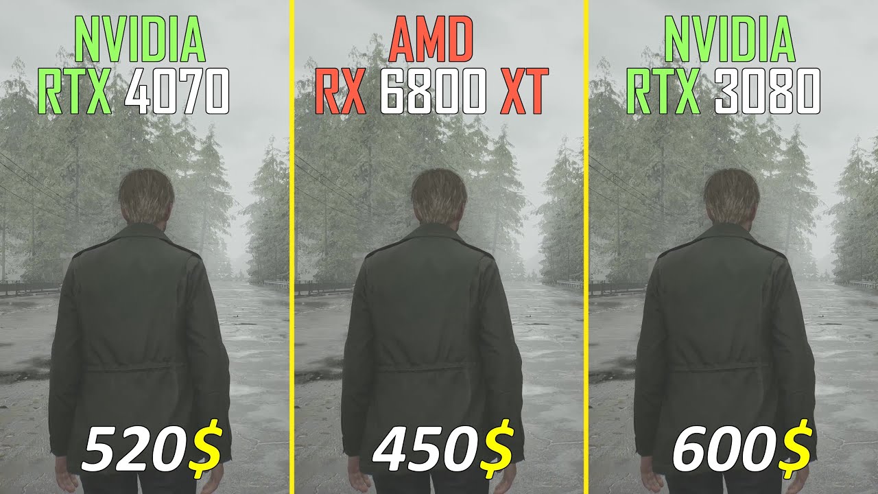 RTX 4070 vs RX 6800 XT vs RTX 3080 Test at 1080P and 1440P