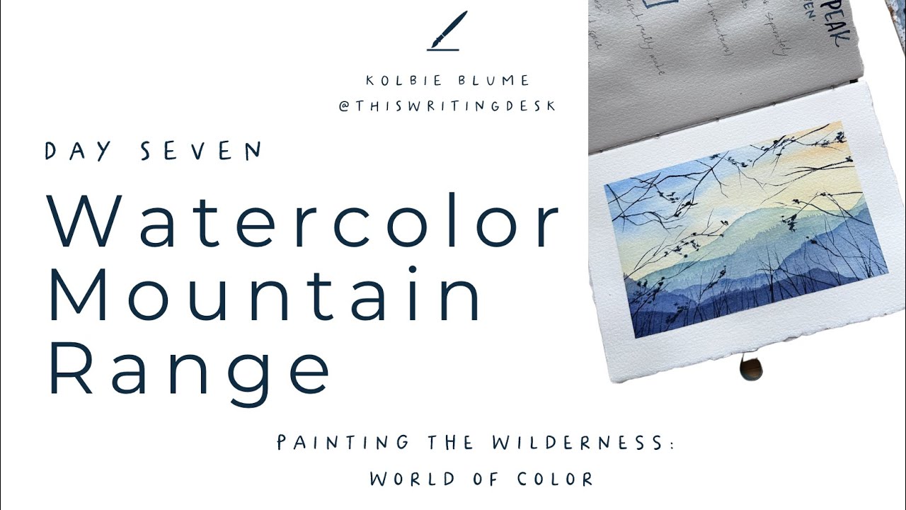 Watercolor Mountain Range | Gradient Peak | 10-Day Challenge, Day Seven