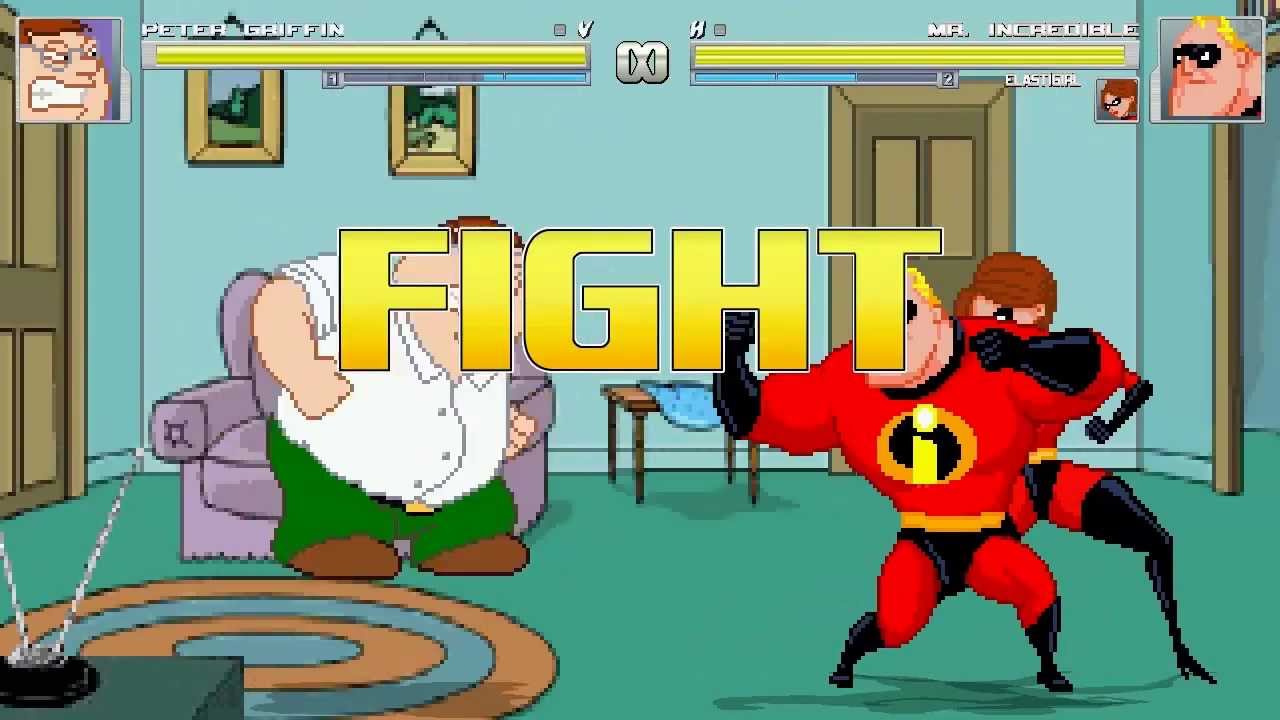 AN Mugen #26: Peter Griffin VS Mr. Incredible & Elastigirl