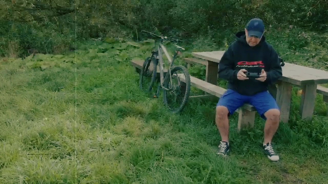 DJI Spark drone Manchester bound train & Wind turbine first outing