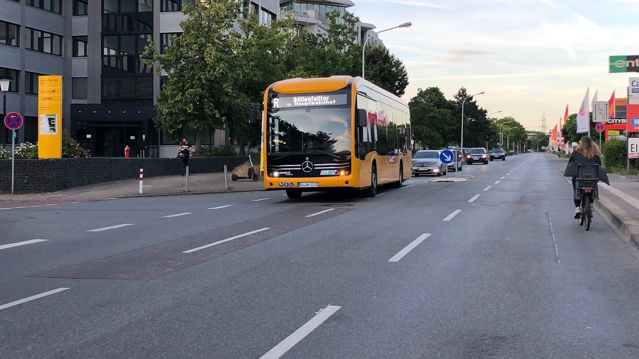 Mitfahrt auf der Linie R von Darmstadt Hauptbahnhof bis Nordbahnhof