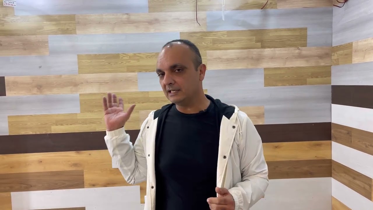 تغليف الحائط بواسطة الباركي habillage mural à l aide du parquet