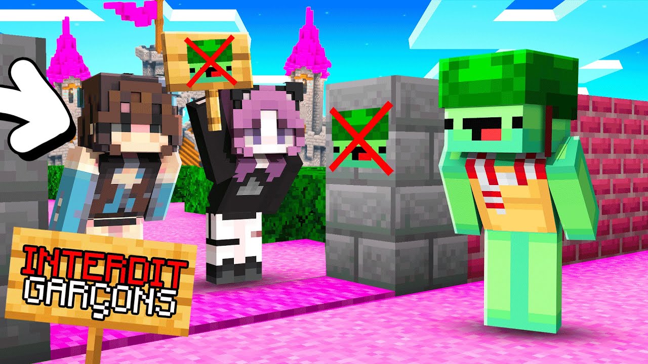 Je m'infiltre dans un Serveur Réservé aux FILLES sur Minecraft !
