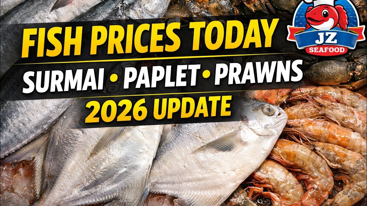 Karachi Fish Market Prices Today 2026 | King Fish Surmai, White Pomfret, Amrus & Prawns Rate Update