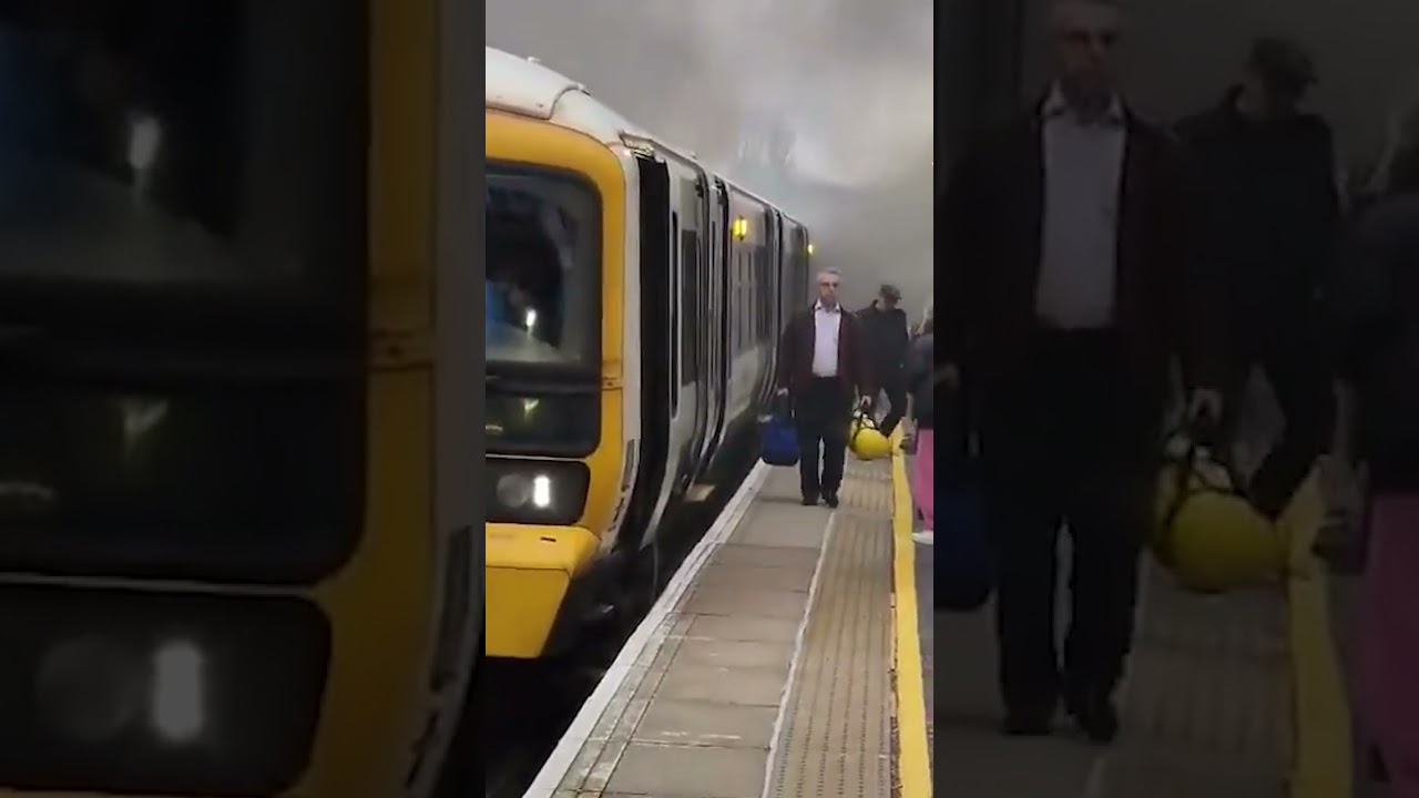 Passengers FLEE After Train BURSTS into FLAMES