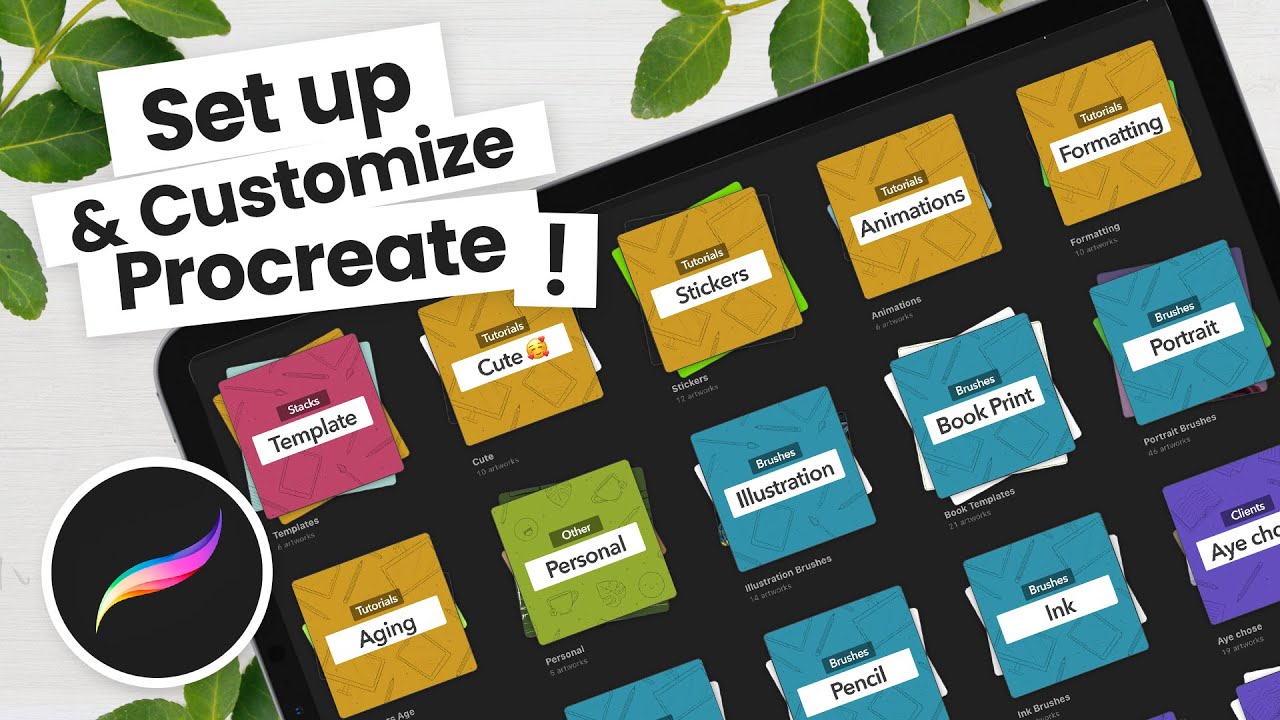 How To Install, Customize & Organize Procreate • Free Cover Template!