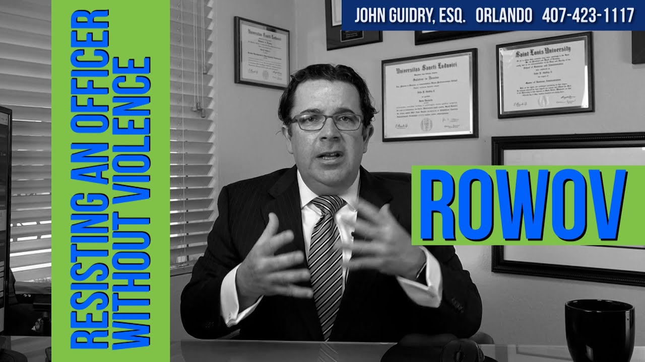 Resisting an Officer Without Violence ROWOV